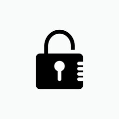 Padlock Icon. Protection, Security Symbol - Vector.