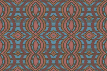 Ikat Damask Paisley Embroidery Background. Ikat Seamless Geometric Ethnic Oriental Pattern traditional.aztec Style Abstract Vector illustration.design Texture,fabric,clothing,wrapping,sarong.