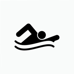 Swimming Icon. Sport Water Symbol - Vector.