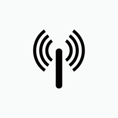 Signal Tower Icon. Transmitter, Broadcasting. Antenna  Illustration. Applied as Trendy Symbol for Design Elements, Websites, Presentation and Application - Vector.     