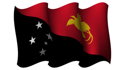 papua new guinea waving flag design vector illustration