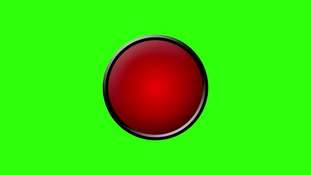 Basic circle background poop up channel logo animation greenscreen 4k red green blue black 3d