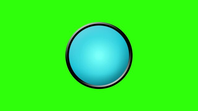 Basic circle background poop up channel logo animation greenscreen 4k red green blue black 3d