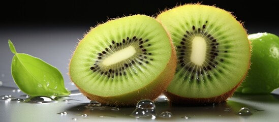 Tasty green kiwi With copyspace for text