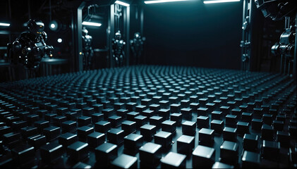 Obraz premium Background of Black Texture Technology Concep