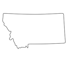 montana map, montana vector, montana outline, montana