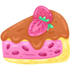 Cute Watercolor Dessert Illustration