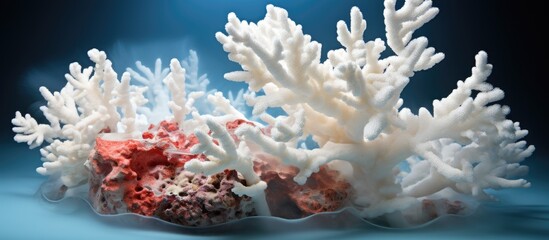 Sea surface temperature increase leads to coral bleaching With copyspace for text