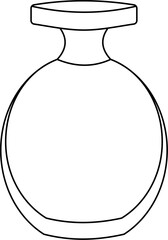 Perfume Bottle Outline Illustration Isolated Vector