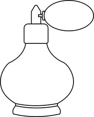 Perfume Bottle Outline Illustration Isolated Vector