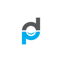pd logo , initial logo vector , abstract alphabet logo vector - obrazy, fototapety, plakaty