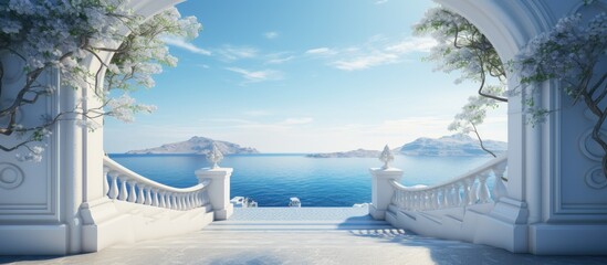 Santorini island living with sea view and beach vibes seen in 