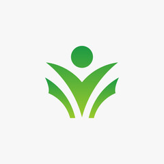 Healthy People Life Logo Template