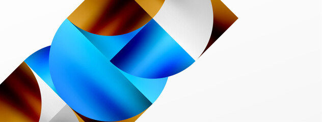 Minimalist geometric background featuring metallic round triangles, delivering sleek and modern visual aesthetic with emphasis on clean, metallic forms for wallpaper, banner, background, landing page