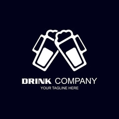 Drink logo design template. Illustration of logo design for cafes, restaurants, etc.