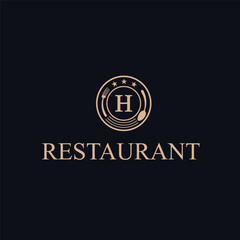 New restaurant logo template vintage