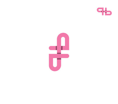 Letter PB or knot S or PHB or 96 logo,  Abstract initial monogram letter design