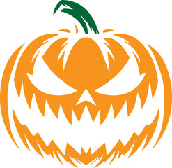 Halloween Aggressive Scary Pumpkins Vector 