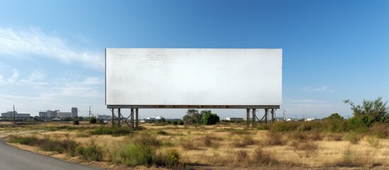 Empty billboard prepared for fresh advertising With copyspace for text