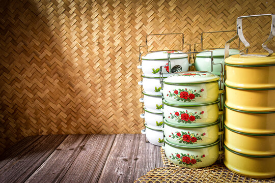 Background image of old school tiffin ( pinto) style vintage,classic  