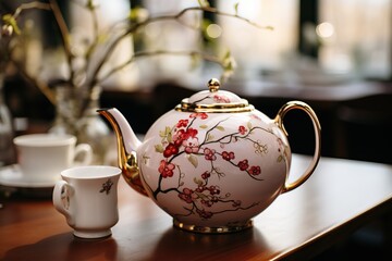 beautiful porcelain tea service