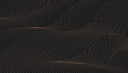 Abstract brown water wave line pattern background. Minimalist wallpaper template. Japanese style concept.