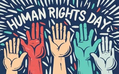 International Human Rights Day. December 10. Poster, Banner or Background. Vector illustration ai generated
