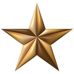 Gold star 3d symbol shiny icon decorative  for element