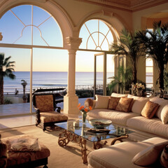  living room mediterranean interior 
