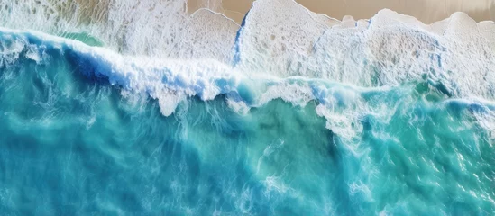 Fotobehang Stunning aerial photo capturing a scenic sea view from above © 2rogan