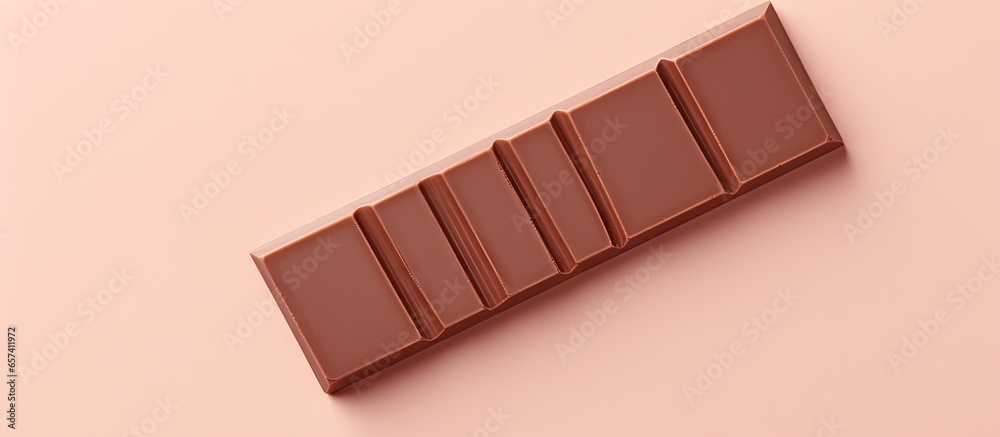 Aufkleber copy space image on isolated background top view of milk chocolate bar