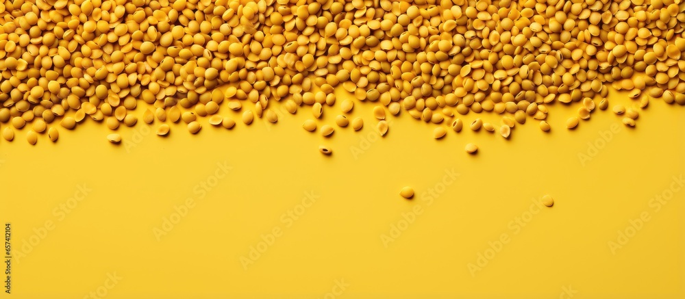 Poster copy space image on isolated background showcasing fenugreek seeds