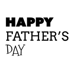 Digital png illustration of happy father's day text on transparent background