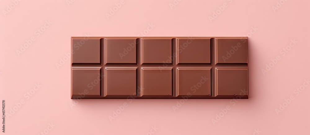 Aufkleber copy space image on isolated background top view of milk chocolate bar