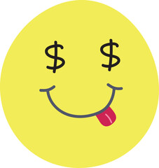 dollar eyes emoji face