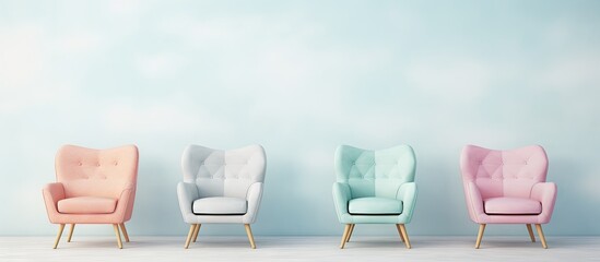 copy space image on isolated background showcasing nursery chairs