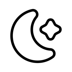 Moon Star Icon Vector Symbol Design Illustration