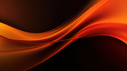 Orange and Gold Minimalist Abstract With Wave or Curves Background