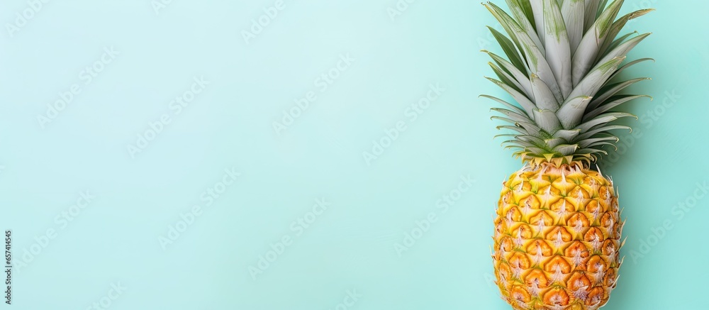 Poster copy space image on isolated background pineapple isolation
