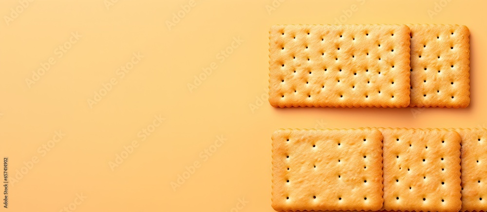 Aufkleber copy space image on isolated background with sandwich crackers