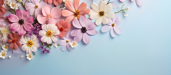 copy space image on isolated background with flowers