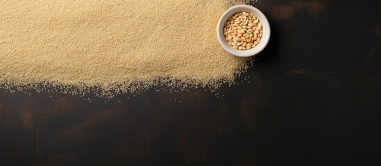 copy space image on isolated background with sesame seeds