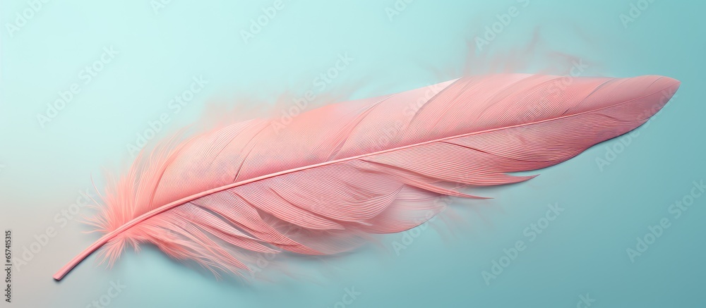 Aufkleber copy space image on isolated background with a feather of a bird