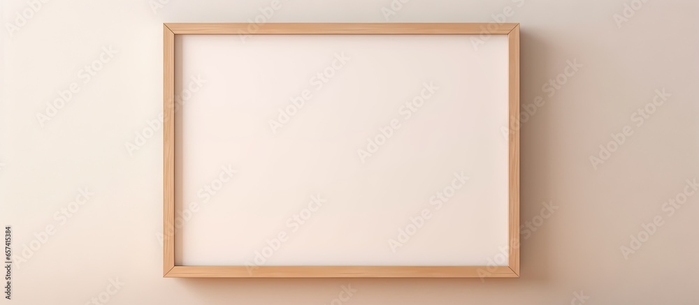 Aufkleber copy space image on isolated background with empty wooden frame for design
