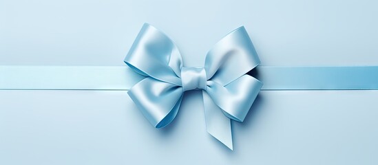copy space image on isolated background with an isolated blue bow - Powered by Adobe