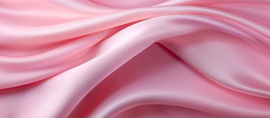 Fototapeta premium Silk of pink isolated pastel background Copy space