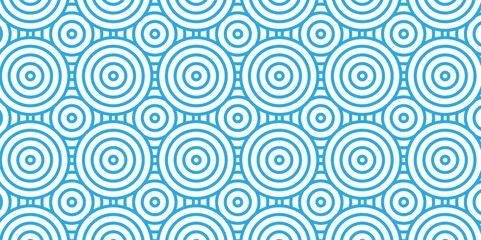 Seamless geometric ocean spiral pattern and abstract circle wave lines. blue seamless tile stripe geomatics overlapping create retro square line backdrop pattern background. Overlapping Pattern.