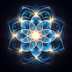 Lotus of Transcendence: A Spiritual Journey through Sacred Symmetry and Mindfulness