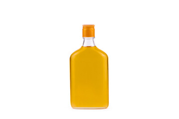 Isolated alcohol bottle, a transparent liquid drink