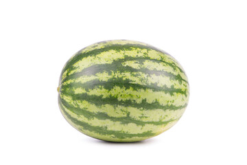 A fresh and juicy watermelon isolated on a white background